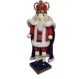 Nutcracker Village Card Play King of Diamonds 2004 – Regal Red Gold Purple